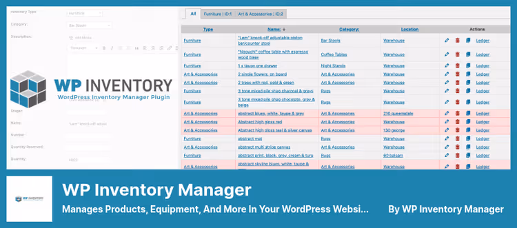 WP Inventory Manager dashboard with product cards