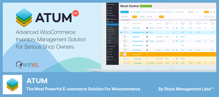 ATUM statistics dashboard for WooCommerce