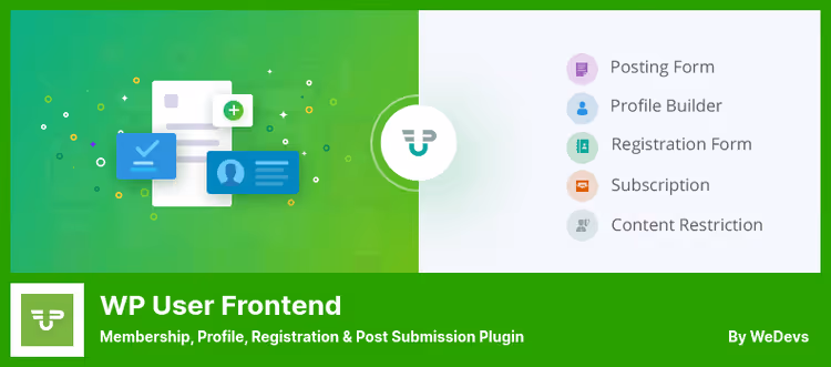 WP User Frontend frontend-dashbord for WordPress