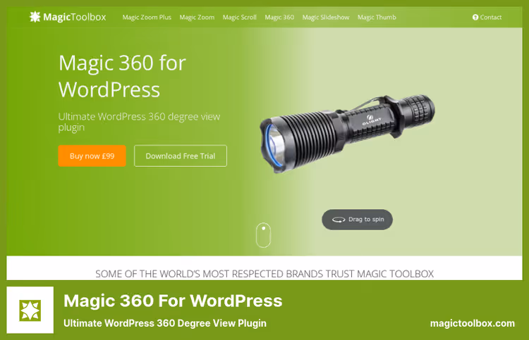 Rotação 3D de produto no plugin Magic 360 para WooCommerce