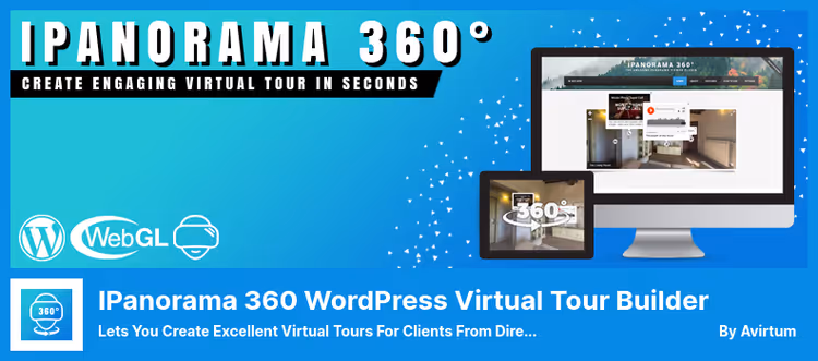 Construtor de visitas visuais 360 iPanorama com marcadores numa cena