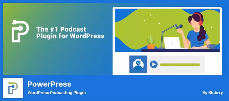 Interface de definições do podcast PowerPress da Blubrry