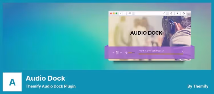 Barra do leitor Fixed Audio Dock no fundo do ecrã
