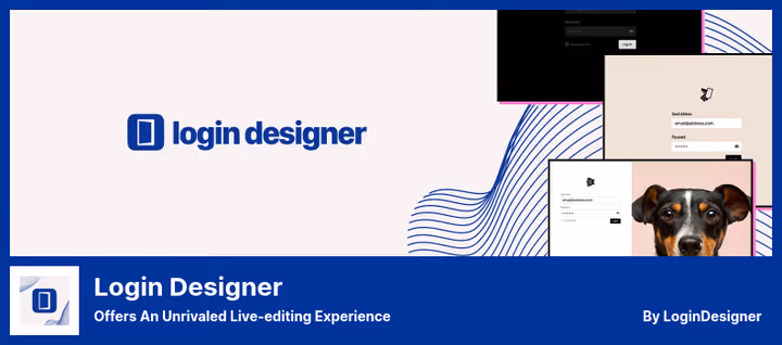 Живе редагування сторінки входу через Login Designer