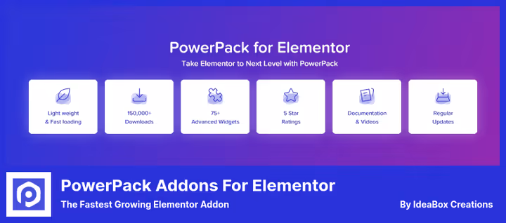 PowerPacki vidinakomplekt Elementorile redaktori liideses