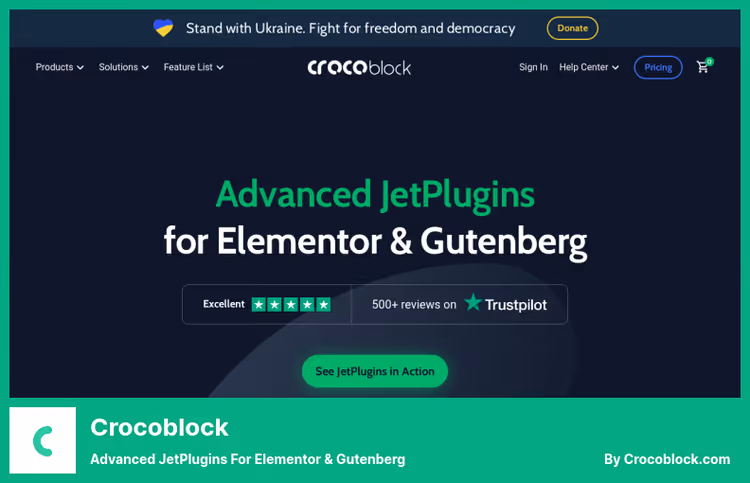 Crocoblocki armatuurlaud JetPluginsi nimekirjaga