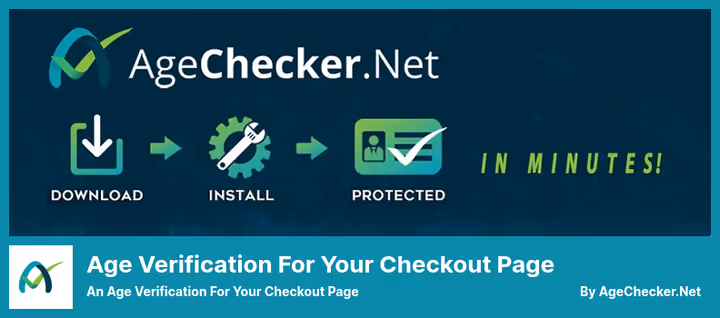 AgeChecker.net identiteedikontrolli aken WooCommerce'i kassalehel