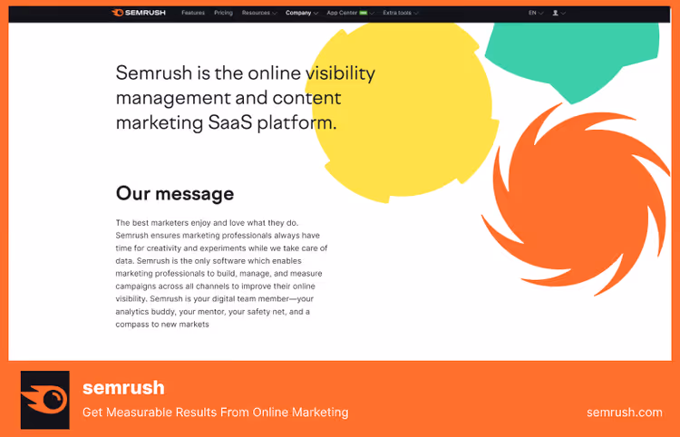 Дашборд SEMRush з графіком органічного трафіку та позицій