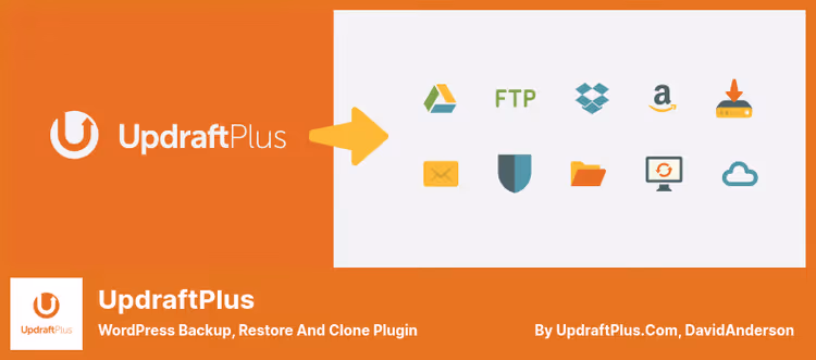 Painel de gestão de backups do UpdraftPlus