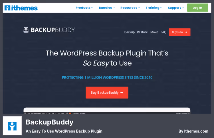 Janela de restauro do BackupBuddy / Kadence Backups