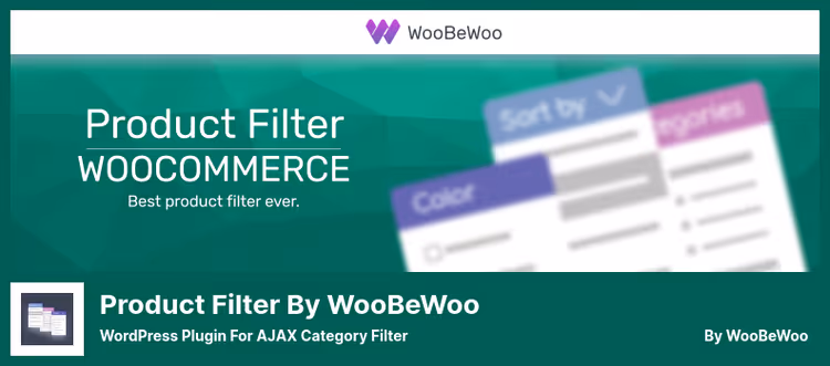 WooBeWoo filter interface with multiple category checkboxes