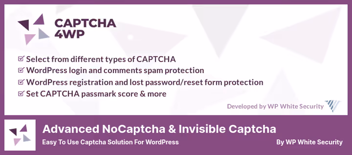 CAPTCHA 4WP setup wizard with reCAPTCHA version selection