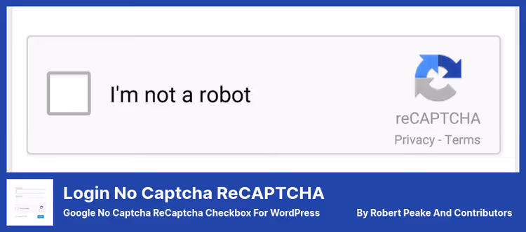 Google reCAPTCHA checkbox on a WordPress login form