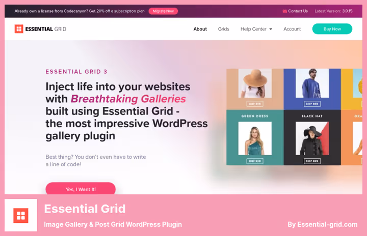 Essential Grid-galleri med mur-, jevne og brosteinslagte oppsett fra ThemePunch