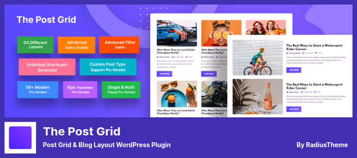 The Post Grid, mur for innlegg med Gutenberg-blokker og Elementor-widgeter