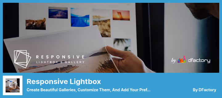 Responsive Lightboxi pildigalerii valguskastis