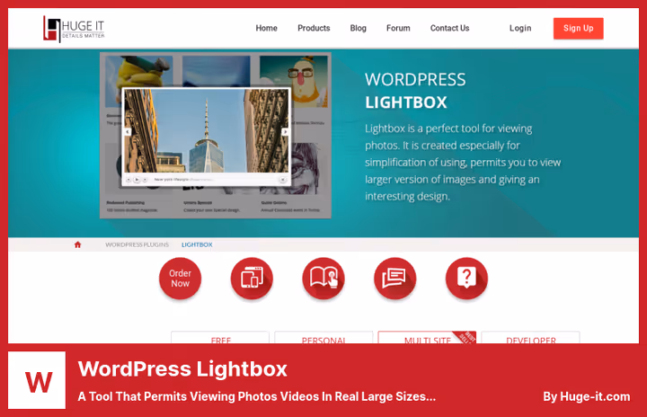 Video Huge-IT WordPress Lightboxi pluginaga valguskastis