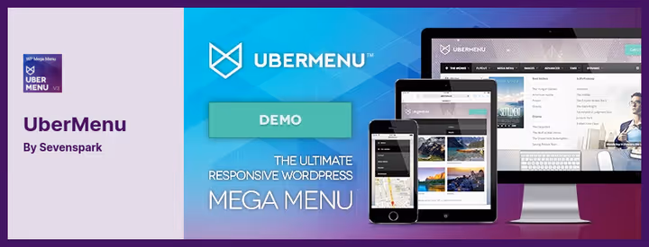 Example of UberMenu mega menu with tabs and product images