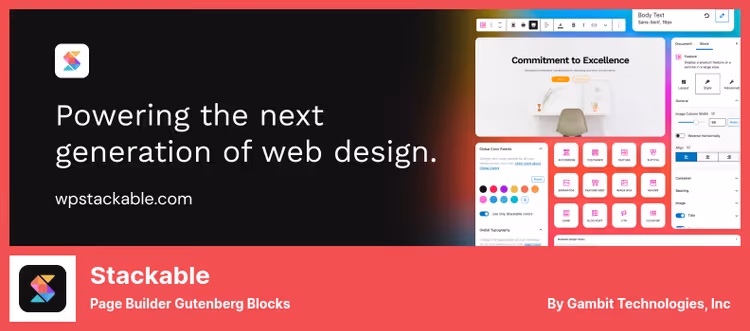 Stackable, page builder на базі Gutenberg для WordPress