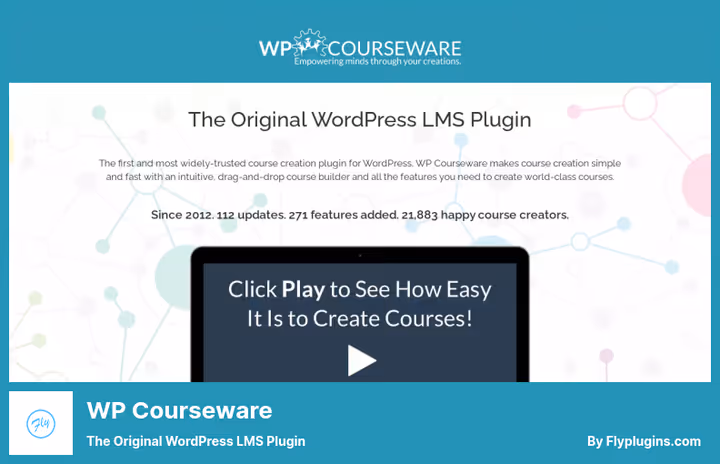 WP Courseware dra-og-slipp-bygger med kursmoduler