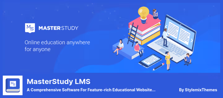MasterStudy LMS-leksjonsbygger med Vue.js-grensesnitt