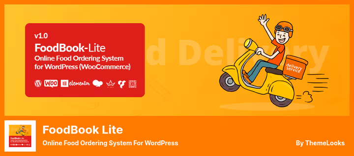 Online ordering interface in the FoodBook Lite plugin