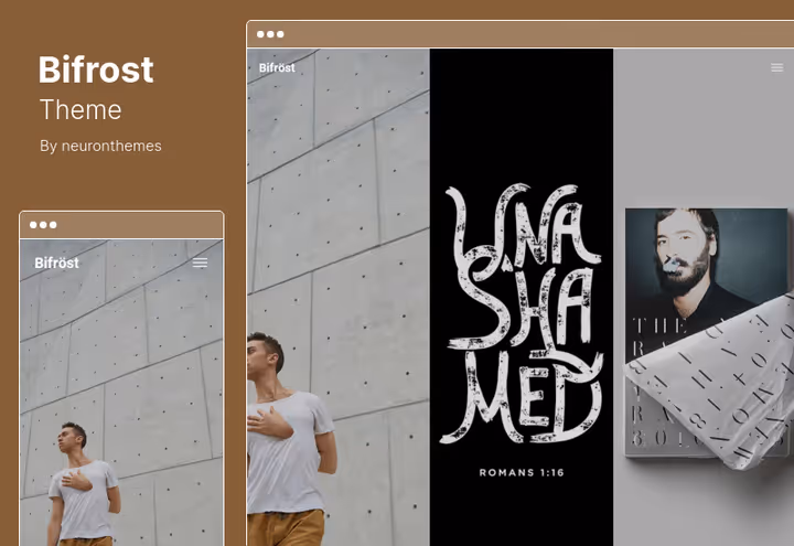 Portfolio site on Bifrost theme with minimalist gallery