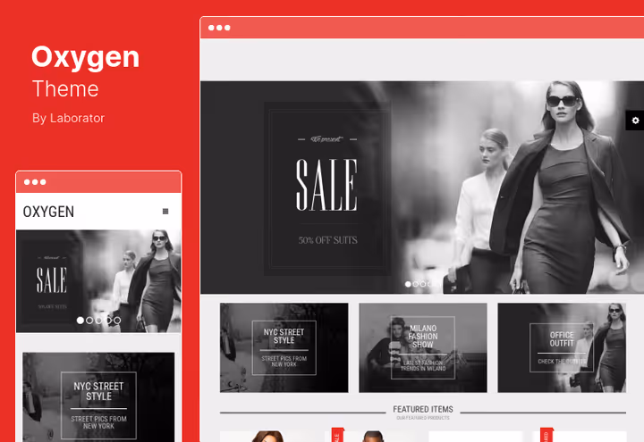 Elegant minimalist store on Oxygen theme