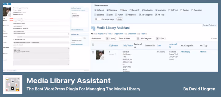 Интерфейс Media Library Assistant с массовыми операциями