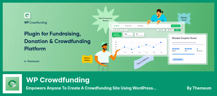 WP Crowdfunding kampanjeoversikt