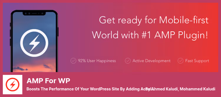 Painel de definições de design do plugin AMP for WP
