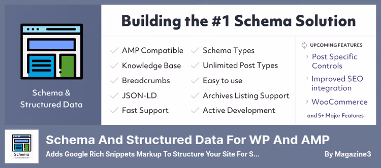 Janela para adicionar novo schema no plugin Schema and Structured Data