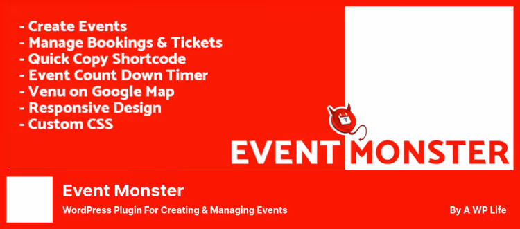 Event Monster plugin sündmuste loomiseks ja haldamiseks