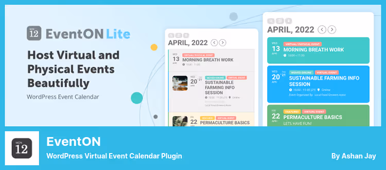 EventON plugin virtuaalse sündmuste kalendri jaoks