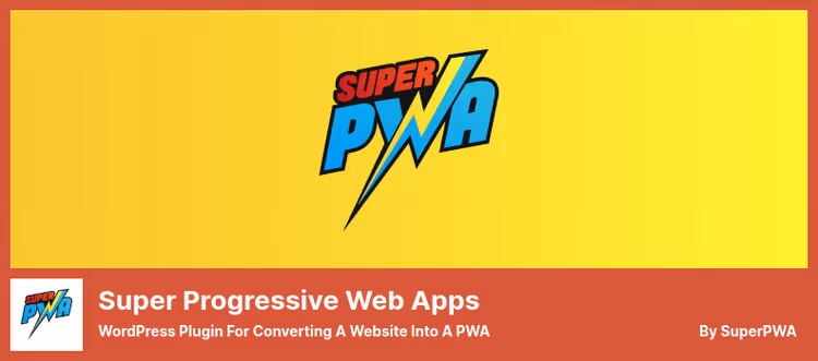 SuperPWA settings page with manifest and cache options