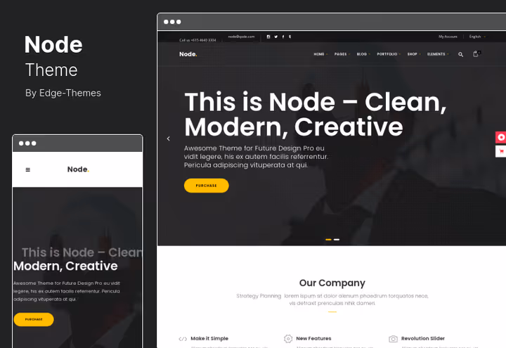 Сайт агентства на теме Node с параллакс-эффектами