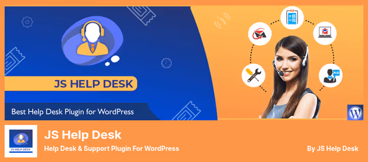 JS Help Desk piletisüsteemi armatuurlaud WordPressi administraatoris