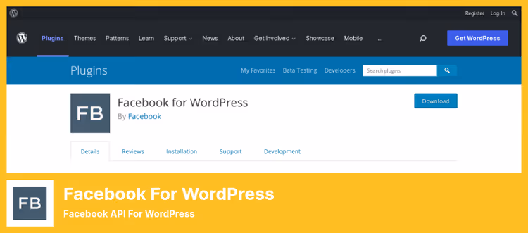 Janela de configuração do Meta Pixel para WordPress com ligação ao Facebook