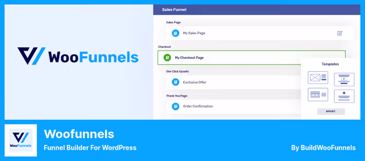 Interface do construtor de funis FunnelKit para WooCommerce