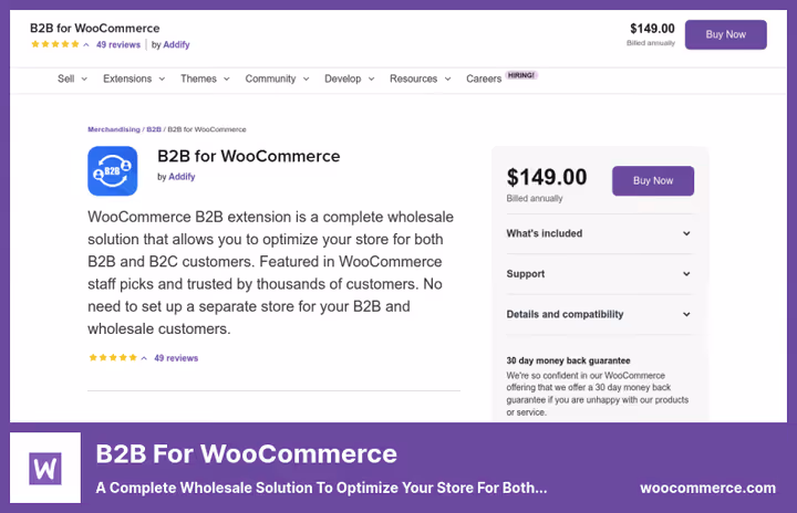 Kontrollpanel for B2B-innstillinger for WooCommerce