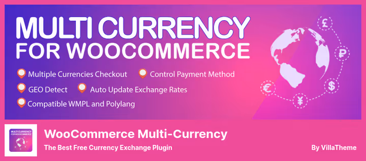 Valutavelger i WooCommerce Multi-Currency-pluginen