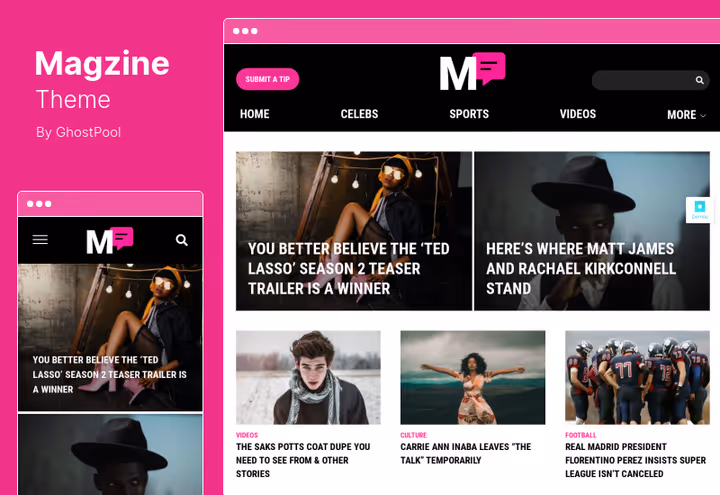 Тема Magzine, оглядовий журнал на Elementor
