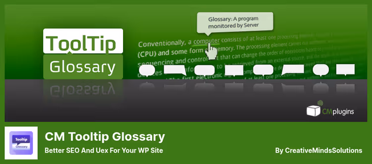 CM Tooltip Glossary pistiku seadete leht