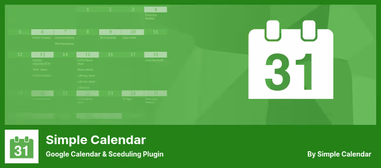 Simple Calendar Google'i andmetega