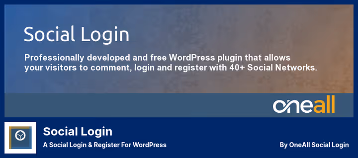 Interface de configuração do OneAll Social Login no painel do WordPress