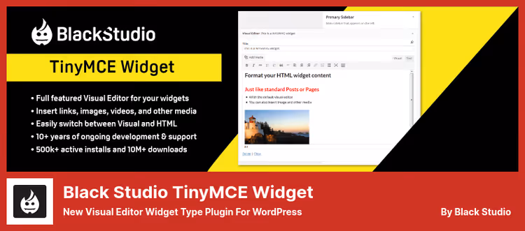 TinyMCE visual editor in WordPress sidebar