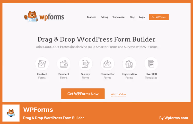 WPForms skjemabygger med filopplastingsfelt