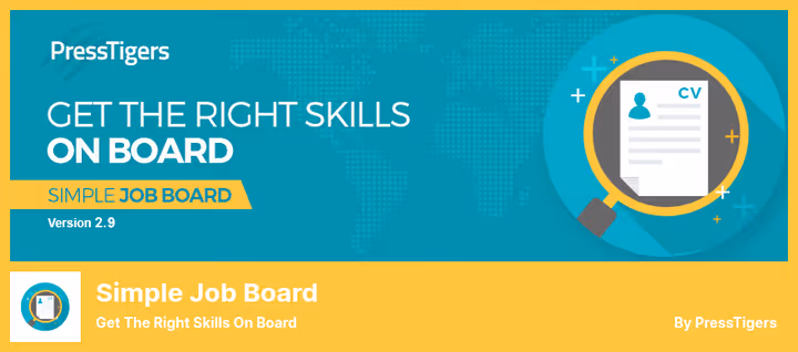 Simple Job Board plugin job dashboard in WordPress admin panel