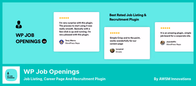 HireZoot plugin interface with application dashboard in WordPress admin panel