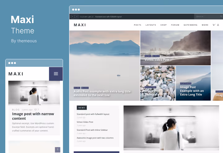Maxi theme for news WordPress sites